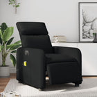 Massage chair adjustable electric faux leather black