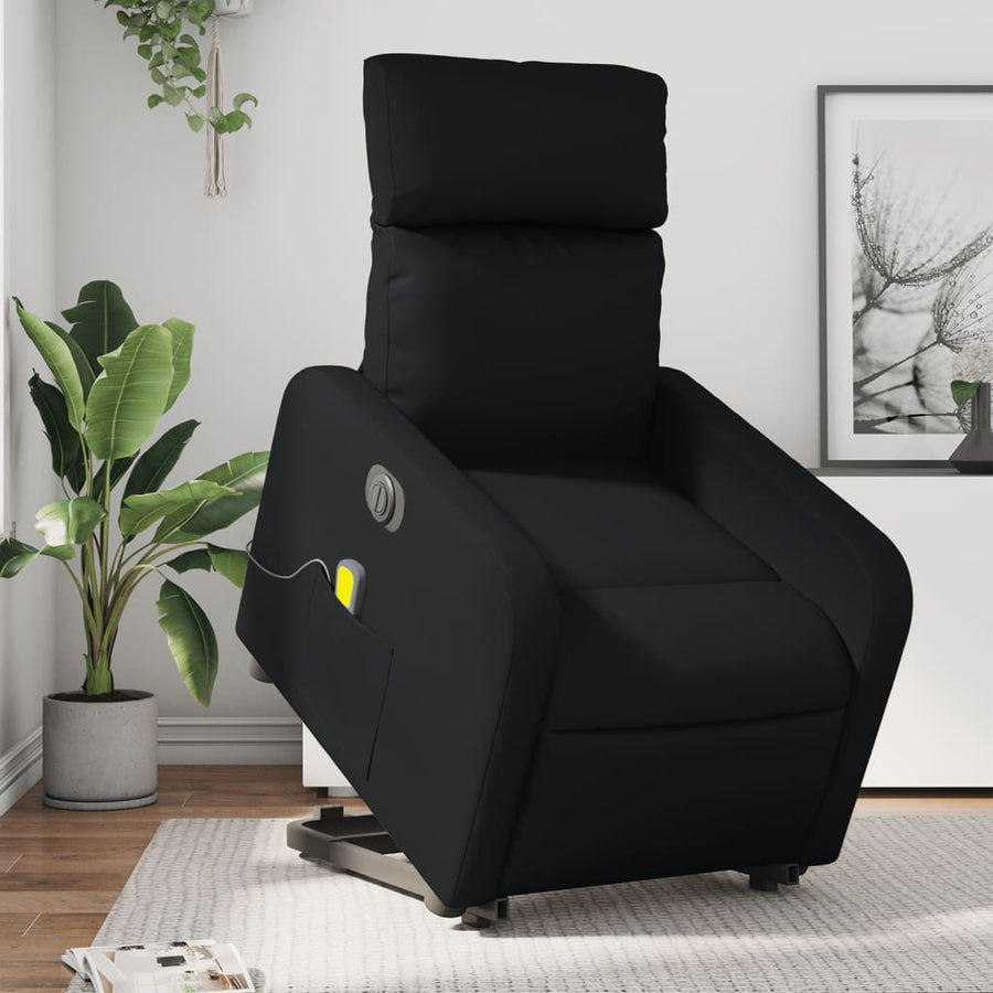 Sta-Op-Massagestoel Elektrisch Kunstleer Zwart Ja Elektrisch verstelbaar
