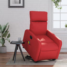 Sta-op-massagestoel elektrisch kunstleer rood 66x89.5x95.5 cm