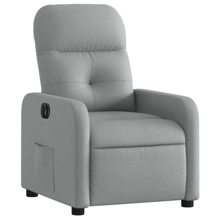 Fauteuil Stof Lichtgrijs Elektrisch verstelbaar Nee