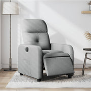 Fauteuil elektrisch verstelbaar stof lichtgrijs 66x89x96 cm