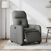 Fauteuil elektrisch verstelbaar donkergrijs stof