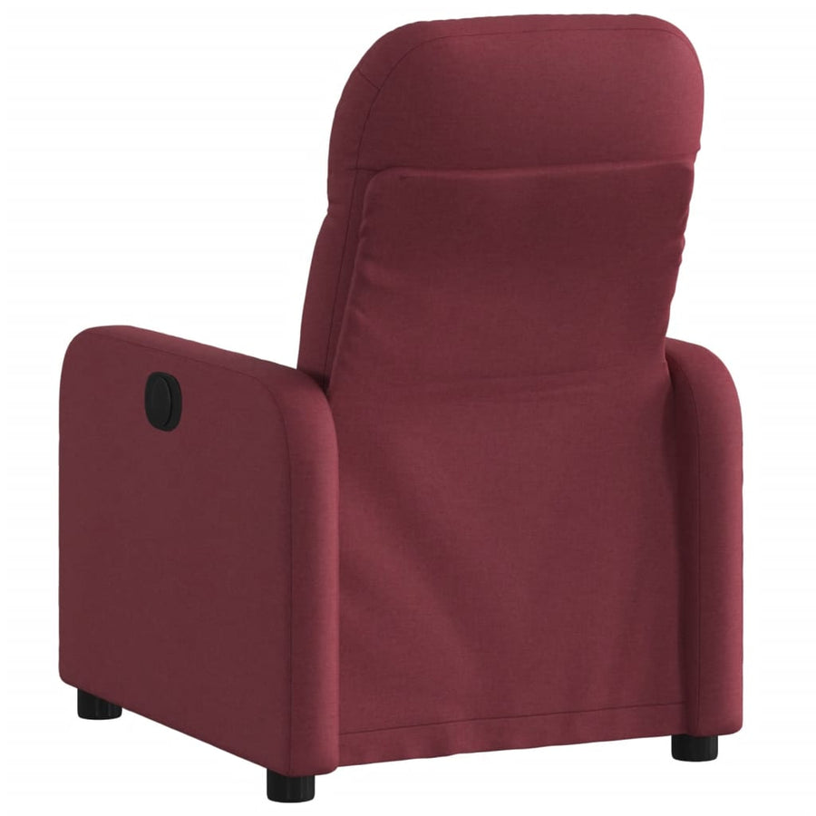 Fauteuil verstelbaar elektrisch stof wijnrood
