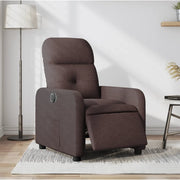 Fauteuil elektrisch verstelbaar stof donkerbruin 66x89x96 cm