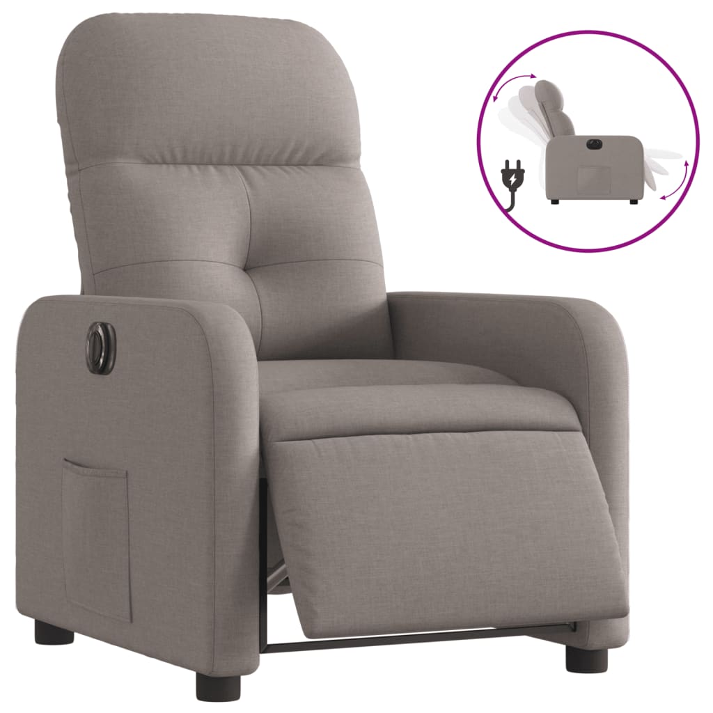 Fauteuil Verstelbaar Elektrisch Stof Taupe Elektrisch verstelbaar Nee