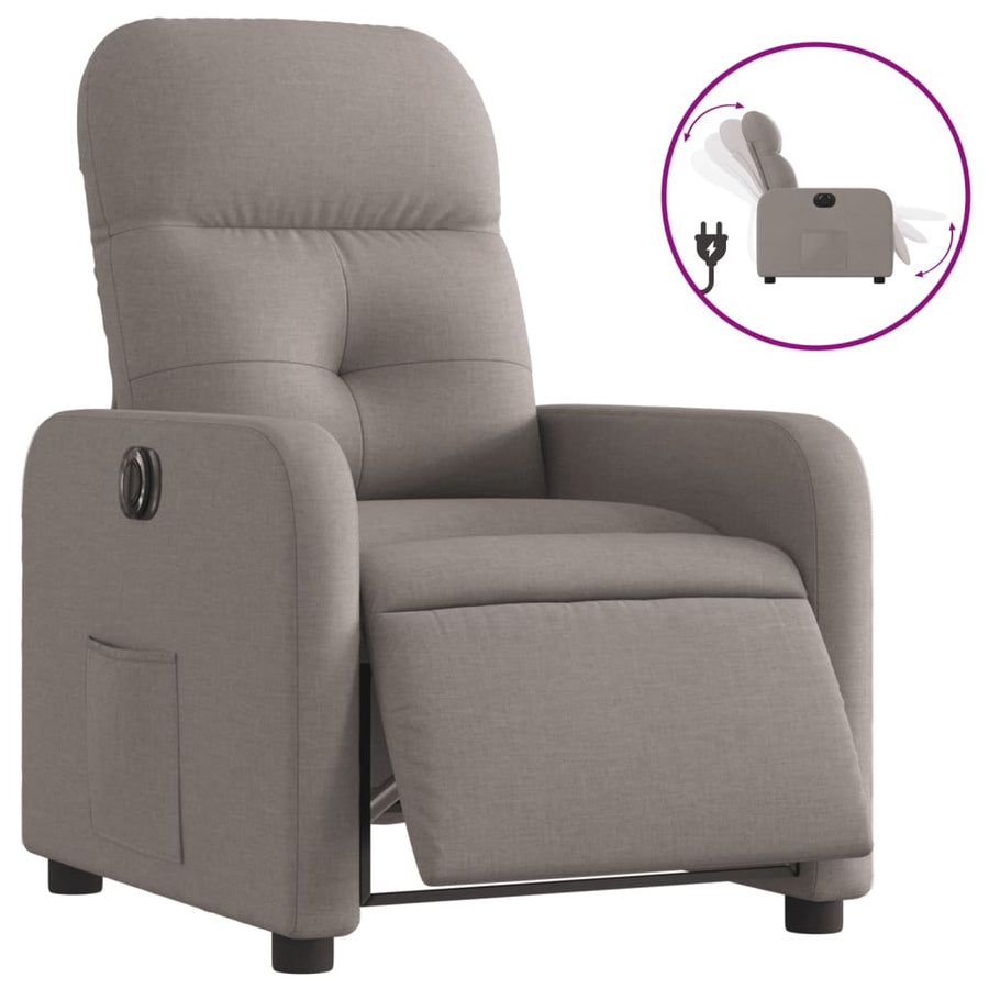 Fauteuil Verstelbaar Elektrisch Stof Taupe Elektrisch verstelbaar Nee