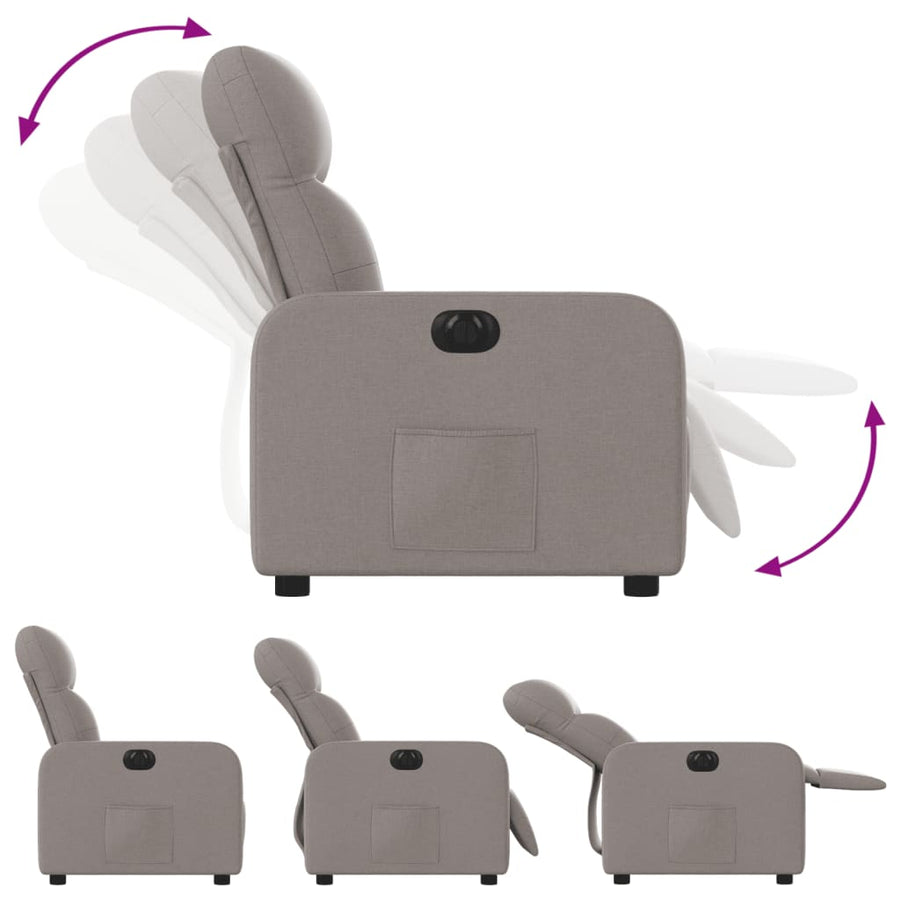 Fauteuil Verstelbaar Elektrisch Stof Taupe Elektrisch verstelbaar Nee
