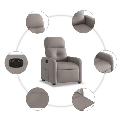 Fauteuil Verstelbaar Elektrisch Stof Taupe Elektrisch verstelbaar Nee