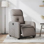 Fauteuil elektrisch verstelbaar stof taupe 66x89x96 cm
