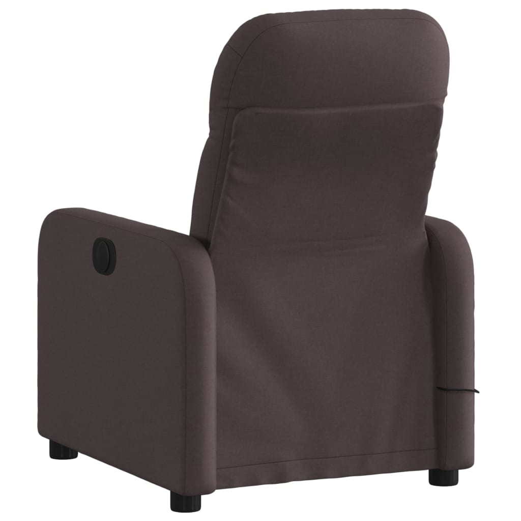 Massagestoel Stof Donkerbruin Elektrisch verstelbaar Ja
