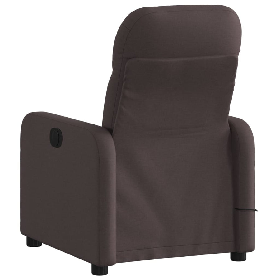 Massagestoel Stof Donkerbruin Elektrisch verstelbaar Ja