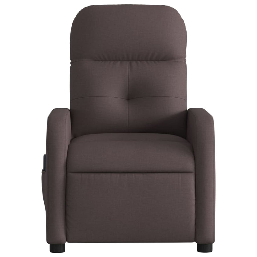 Massagestoel Stof Donkerbruin Elektrisch verstelbaar Ja