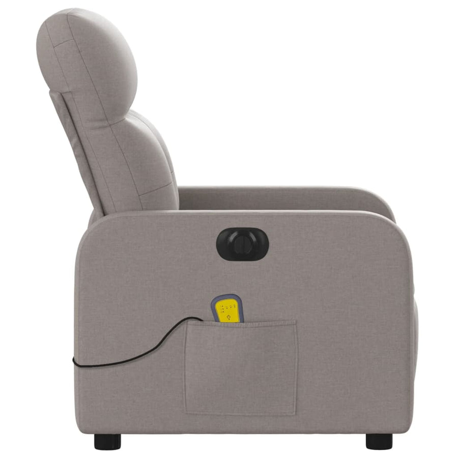 Massagestoel Stof Taupe Elektrisch verstelbaar Ja