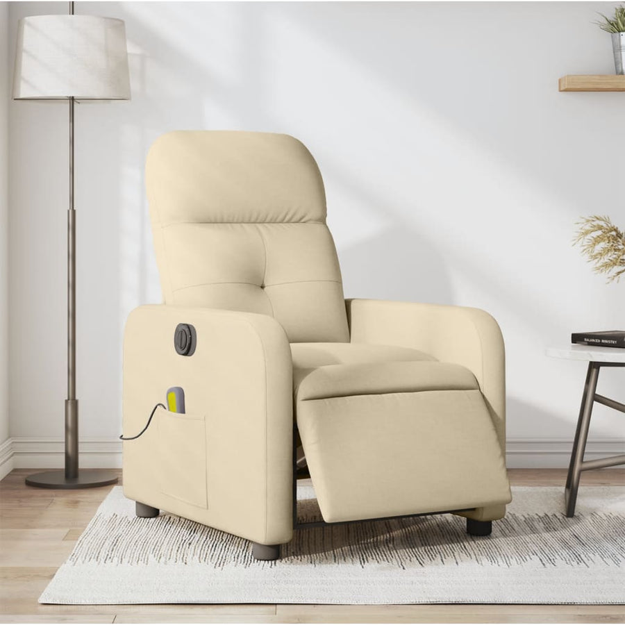 Massagestoel Stof Kleurig Crème Elektrisch verstelbaar Ja