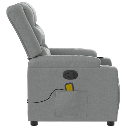 Massagestoel Lichtgrijze Stof 1