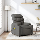 Massage chair in dark gray fabric
