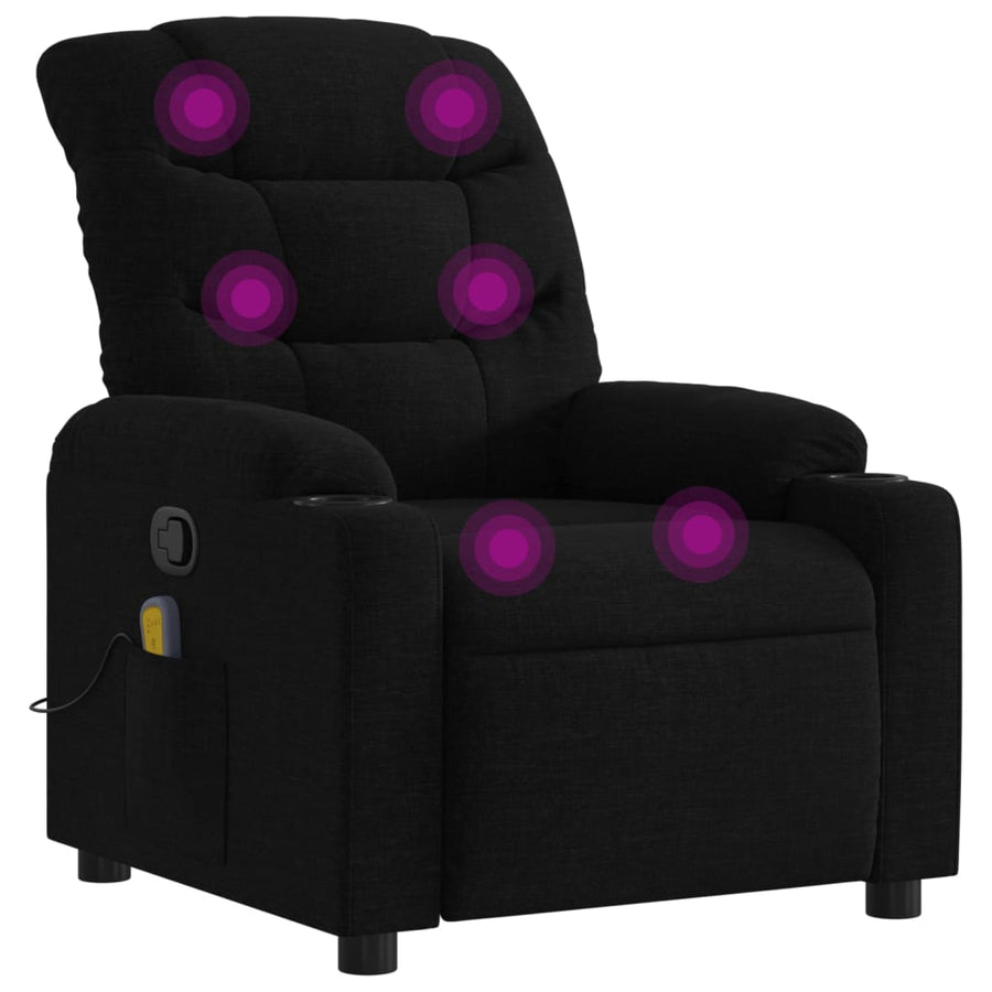 Massagestoel met zwarte stof