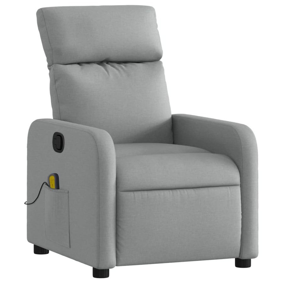 Massagestoel Lichtgrijze Stof 1