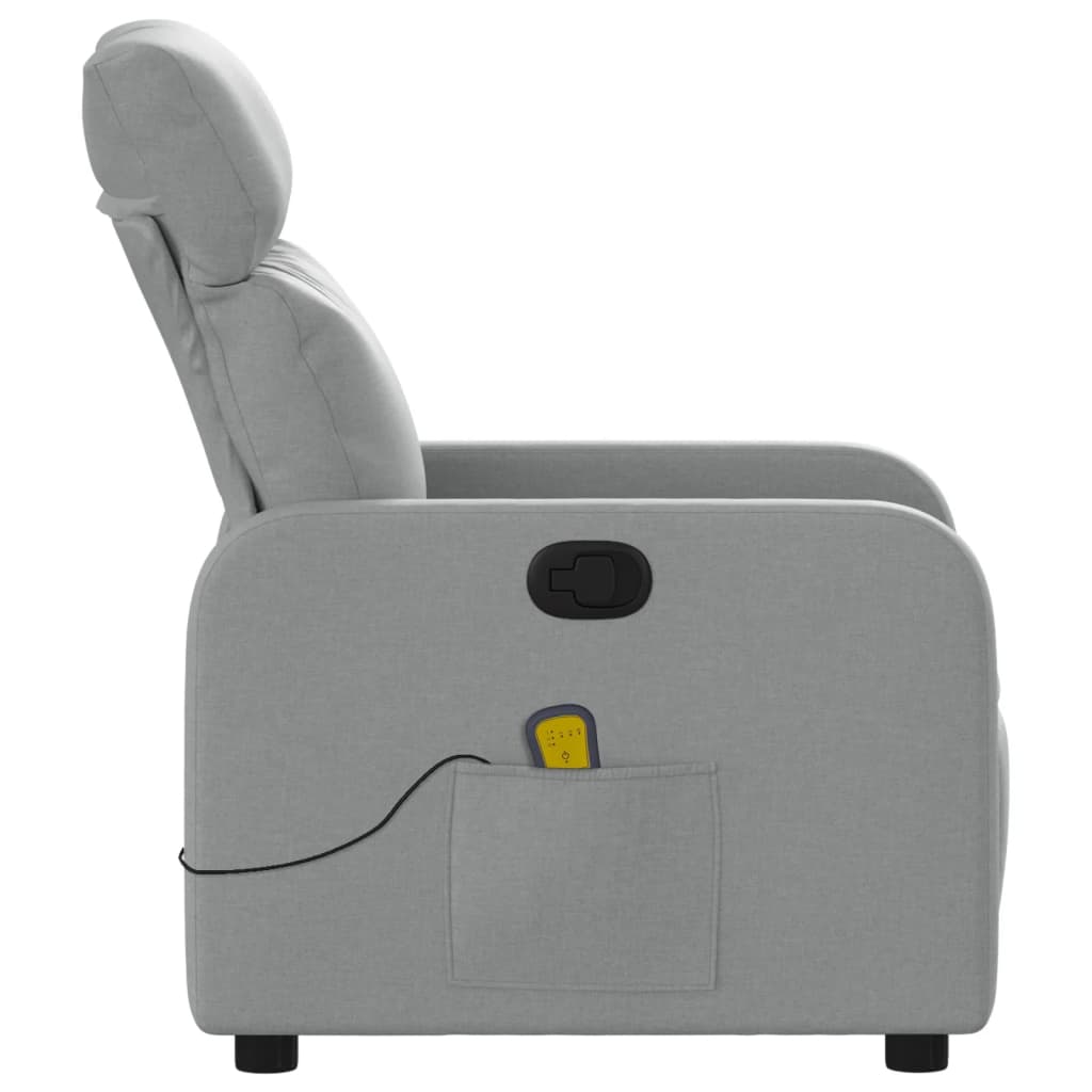 Massagestoel Lichtgrijze Stof 1