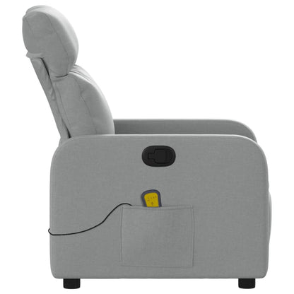 Massagestoel Lichtgrijze Stof 1