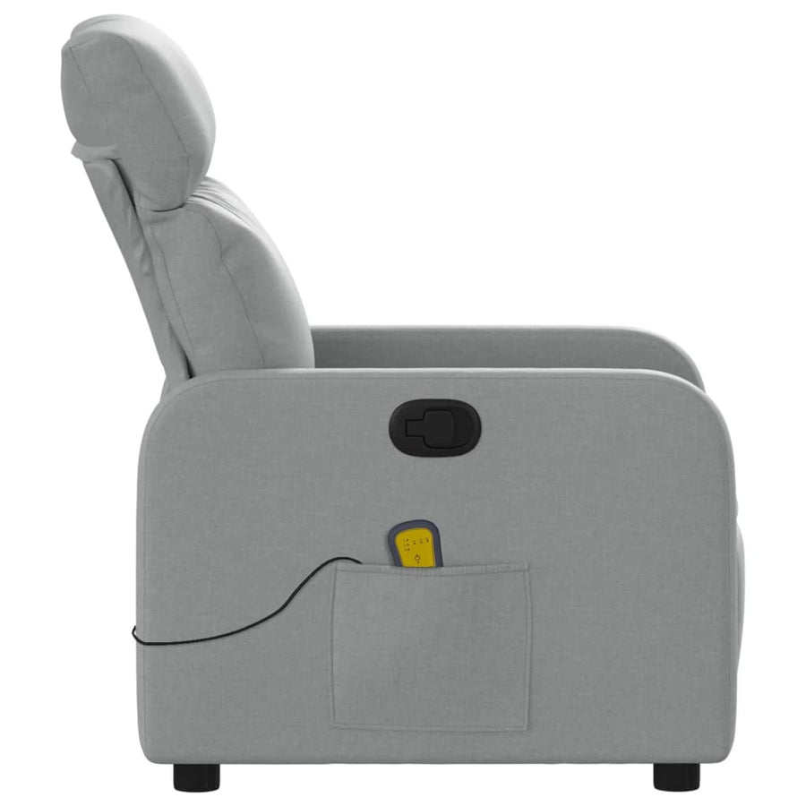 Massagestoel Lichtgrijze Stof 1