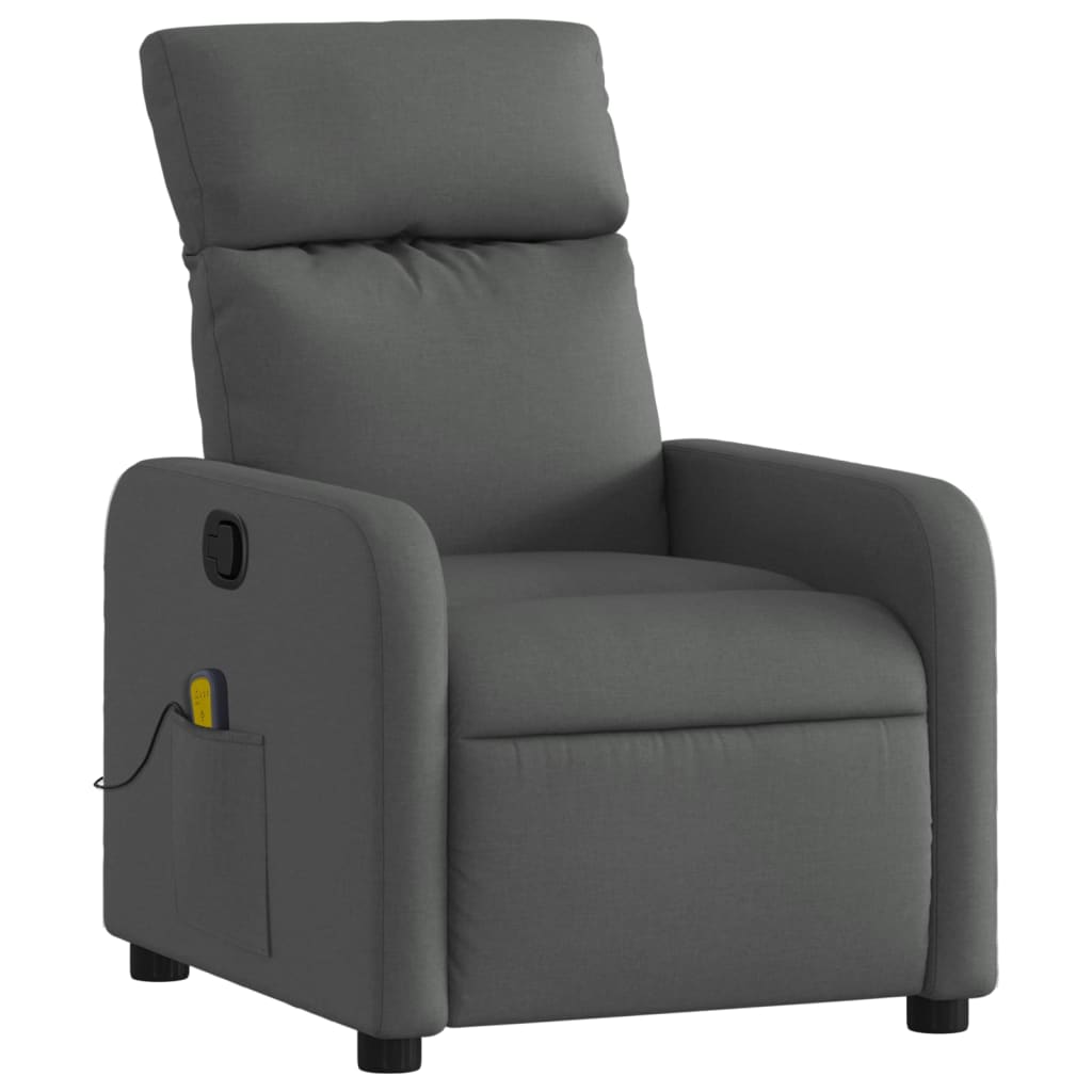 Massagestoel Donkergrijze Stof 1