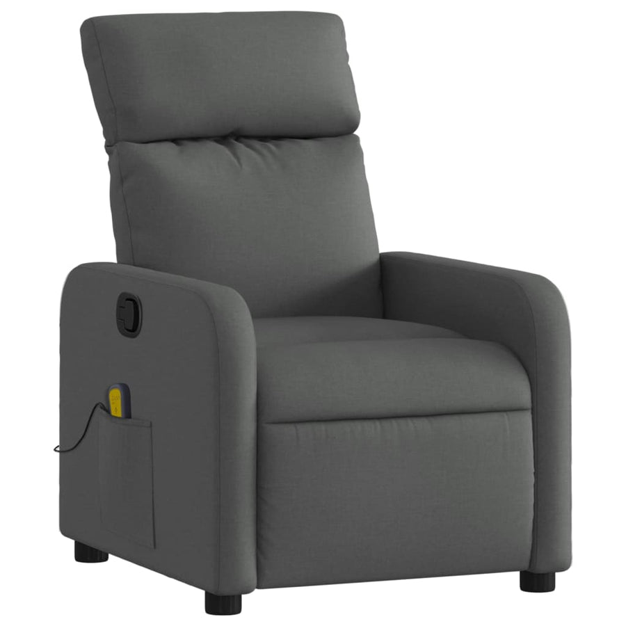 Massagestoel Donkergrijze Stof 1