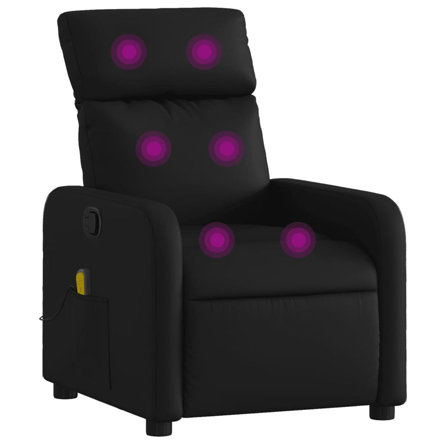 Massagestoel Kunstleer Zwart 1