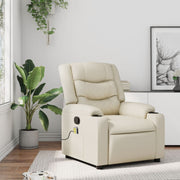 Massagestoel crèmekleur kunstleer