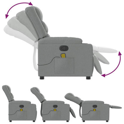 Massagestoel Lichtgrijze Stof 1