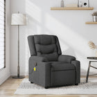 Massage chair in dark gray fabric