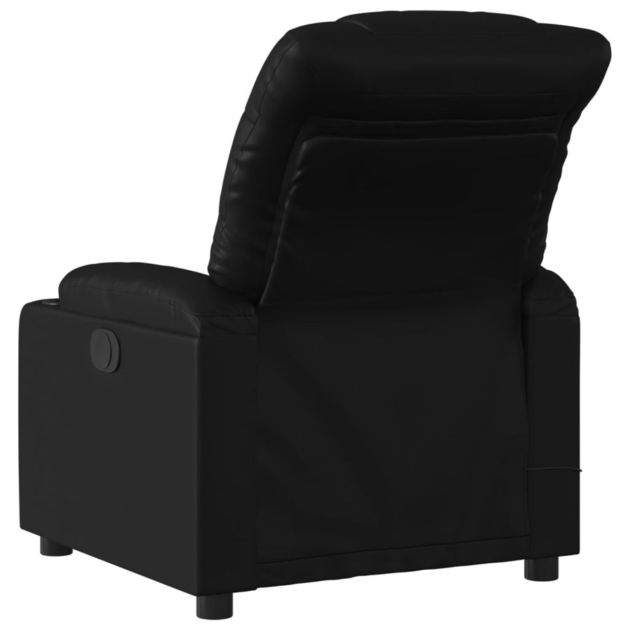 Massagestoel van zwart kunstleer