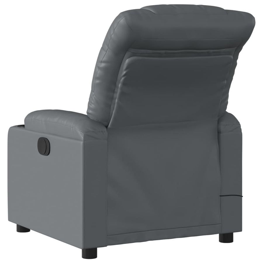 Massagestoel van grijs kunstleer
