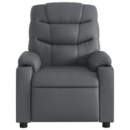 Massagestoel van grijs kunstleer