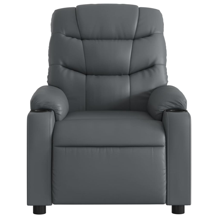 Massagestoel van grijs kunstleer