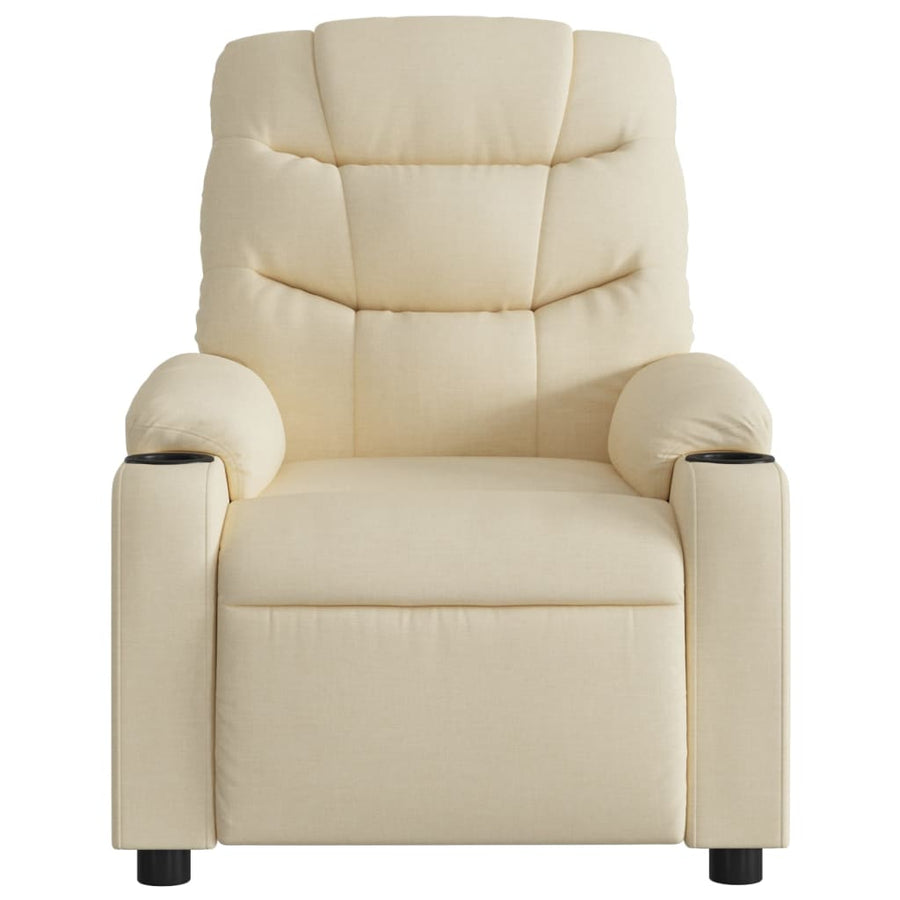 Massagestoel met crèmekleurige stof