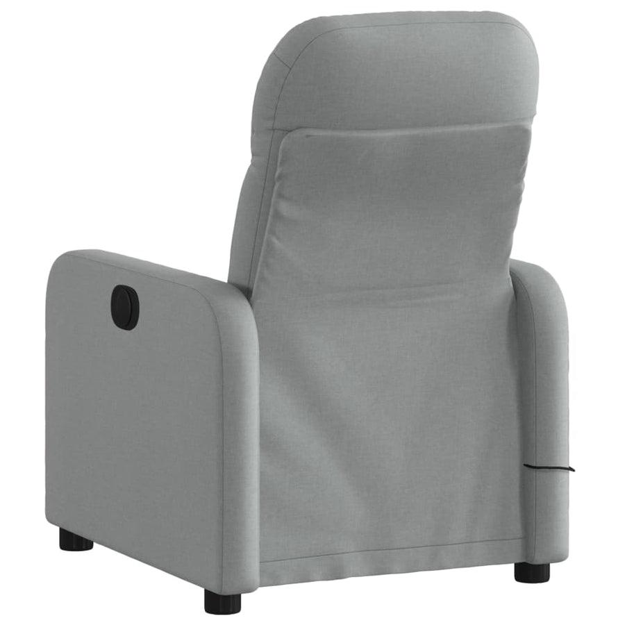 Massagestoel met lichtgrijze stof
