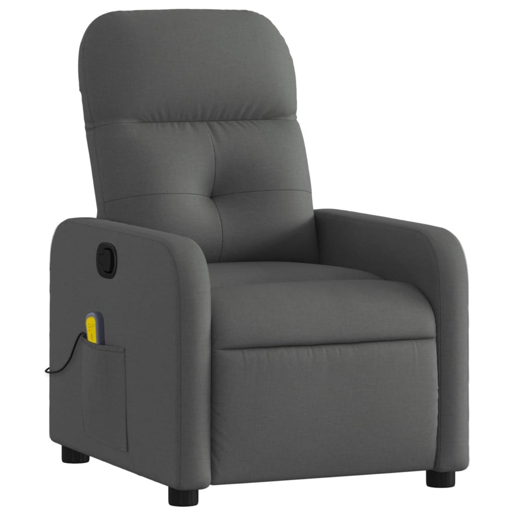 Massagestoel in donkergrijze stof