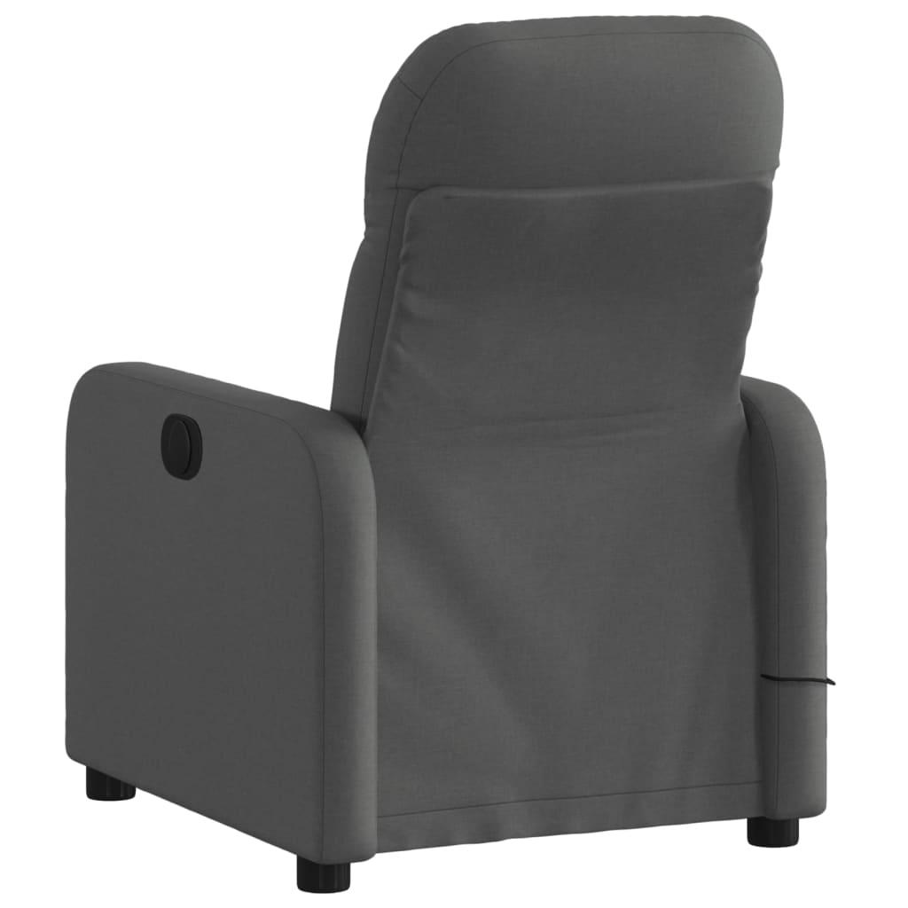 Massagestoel in donkergrijze stof