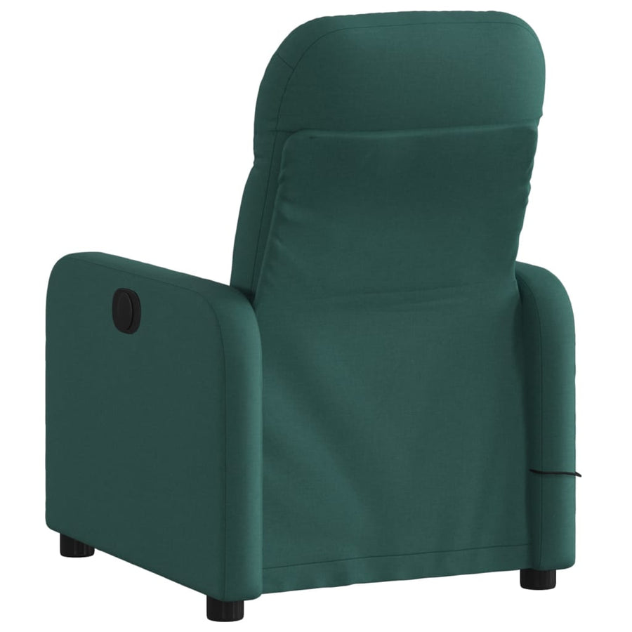 Massagestoel met donkergroene stof