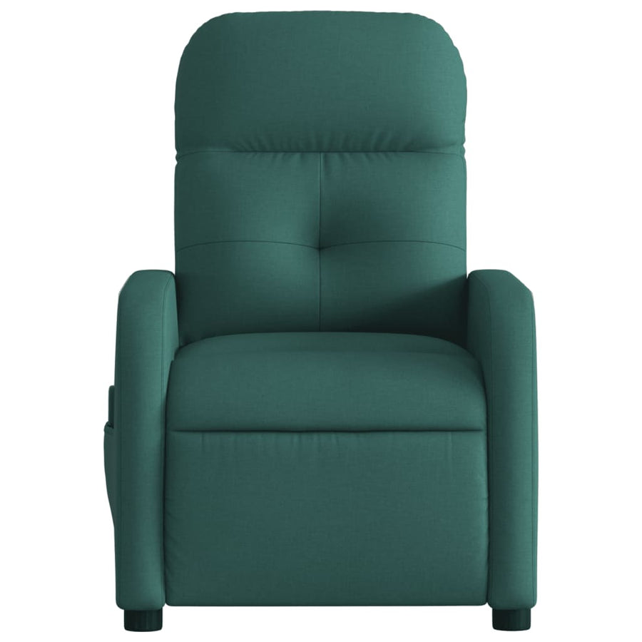 Massagestoel met donkergroene stof