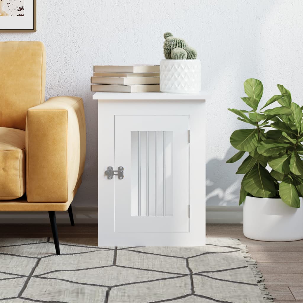 Hondenbench Bewerkt Hout 45 x 62 x 59 cm Wit