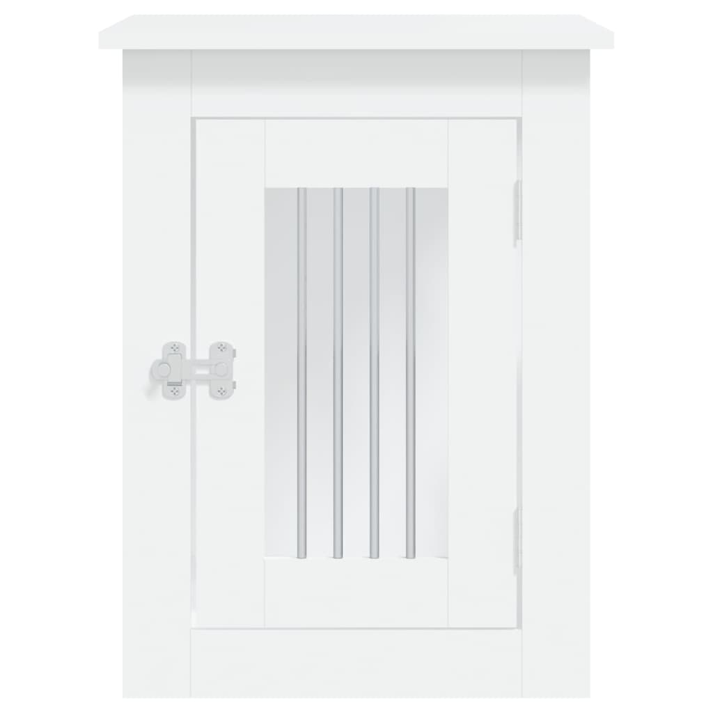 Hondenbench Bewerkt Hout 45 x 62 x 59 cm Wit