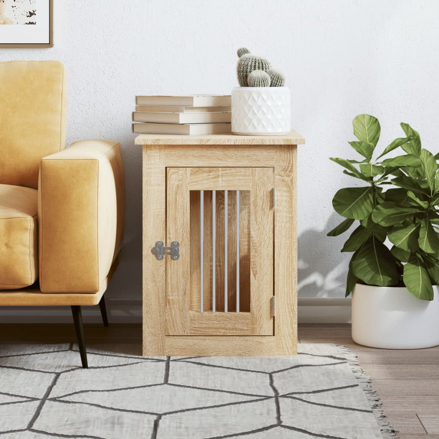 Hondenbench Bewerkt Hout Kleurig 45 x 62 x 59 cm Sonoma eiken