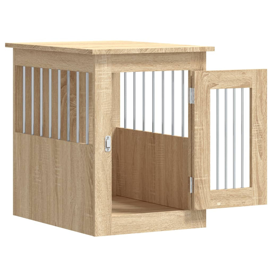Hondenbench Bewerkt Hout Kleurig 45 x 62 x 59 cm Sonoma eiken