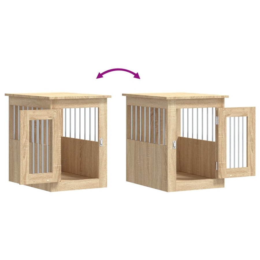 Hondenbench Bewerkt Hout Kleurig 45 x 62 x 59 cm Sonoma eiken