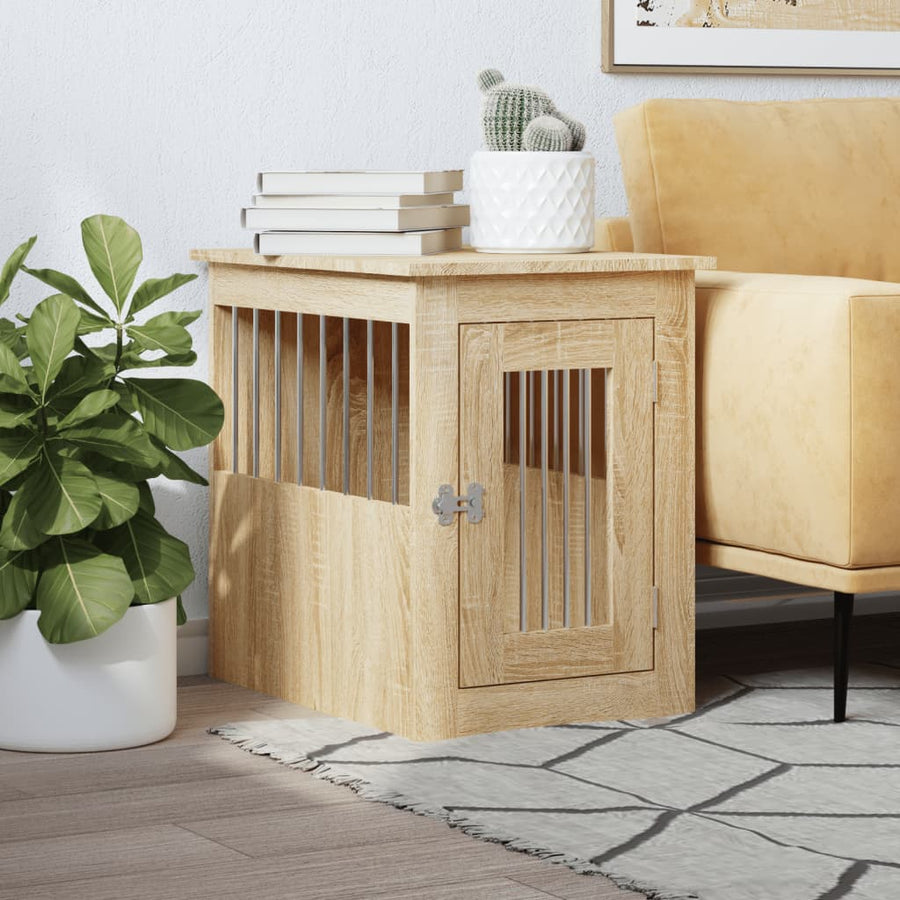 Hondenbench Bewerkt Hout Kleurig 45 x 62 x 59 cm Sonoma eiken