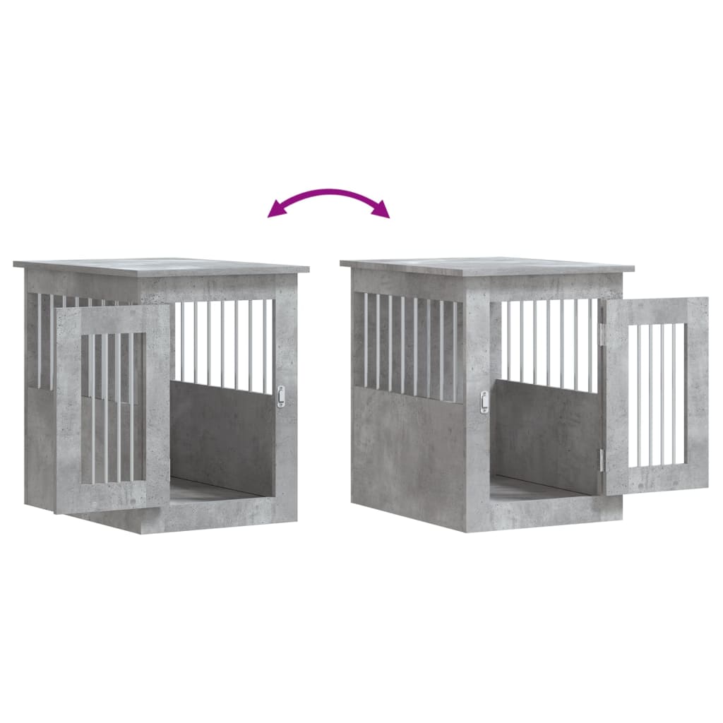 Hondenbench Bewerkt Hout 45 x 62 x 59 cm Betongrijs