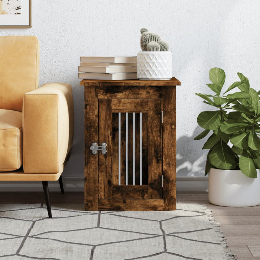 Hondenbench Bewerkt Hout Kleurig 45 x 62 x 59 cm Gerookt eiken