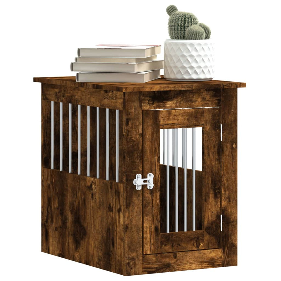 Hondenbench Bewerkt Hout Kleurig 45 x 62 x 59 cm Gerookt eiken
